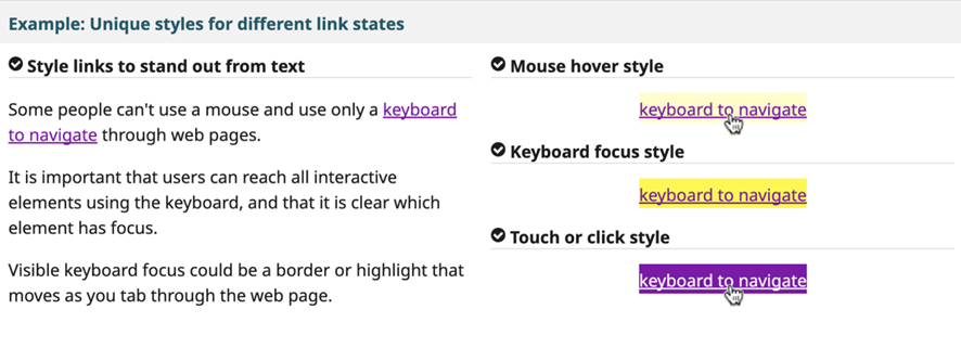 例：リンクの状態ごとに異なるスタイルを設定する